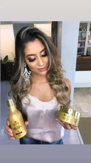 Shampoo de Hidratação Ouro Dyusar Cosméticos 1L cabelos lindos