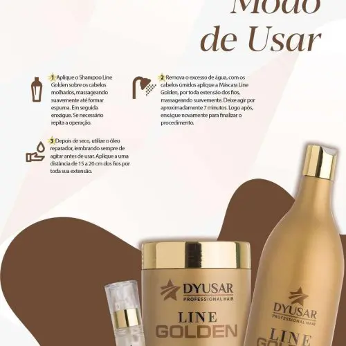 modo de usar Condicionador de Hidratação Ouro Dyusar Cosméticos 300ml