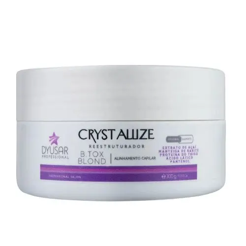 Máscara Redutora de Volume Cristal Blond Dyusar Cosméticos 300g