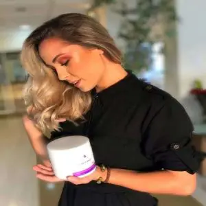 Máscara Redutora de Volume Cristal Blond Dyusar Cosméticos 300g cabelos longos