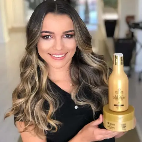 Shampoo de Hidratação Ouro Dyusar Cosméticos 1L cabelos loiros